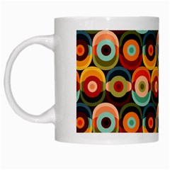 Multicolor Geometric Pattern White Mugs by designsbymallika