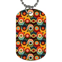 Multicolor Geometric Pattern Dog Tag (two Sides) by designsbymallika