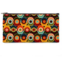 Multicolor Geometric Pattern Pencil Case by designsbymallika