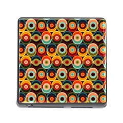 Multicolor Geometric Pattern Memory Card Reader (square 5 Slot) by designsbymallika