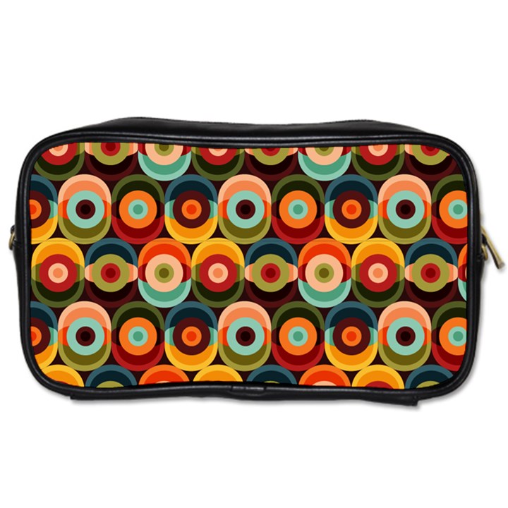 Multicolor Geometric Pattern Toiletries Bag (Two Sides)