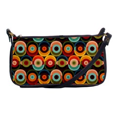 Multicolor Geometric Pattern Shoulder Clutch Bag by designsbymallika