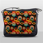 Multicolor Geometric Pattern Messenger Bag Front