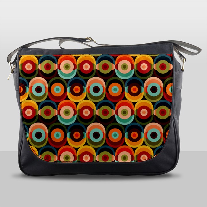 Multicolor Geometric Pattern Messenger Bag