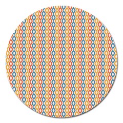 Psychedelic Groovy Pattern Magnet 5  (round) by designsbymallika