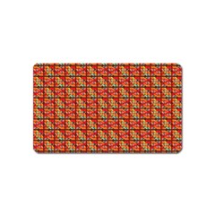 Square Floral Print Magnet (name Card) by designsbymallika