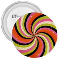 Psychedelic Groovy Orange 3  Buttons by designsbymallika