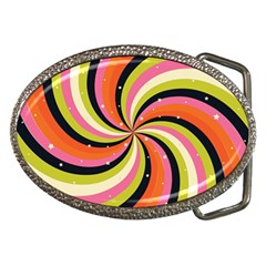 Psychedelic Groovy Orange Belt Buckles by designsbymallika