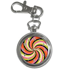 Psychedelic Groovy Orange Key Chain Watches by designsbymallika