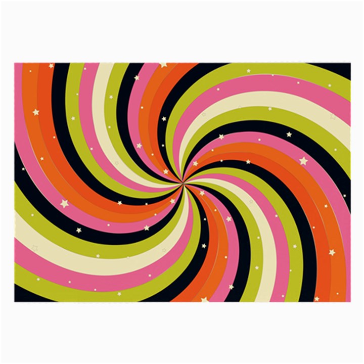 Psychedelic Groovy Orange Large Glasses Cloth (2 Sides)