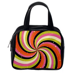 Psychedelic Groovy Orange Classic Handbag (one Side) by designsbymallika