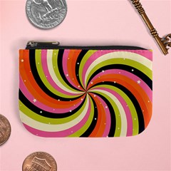 Psychedelic Groovy Orange Mini Coin Purse by designsbymallika