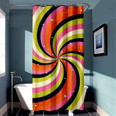 Psychedelic Groovy Orange Shower Curtain 36  X 72  (stall)  by designsbymallika