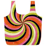 Psychedelic Groovy Orange Full Print Recycle Bag (XL) Back