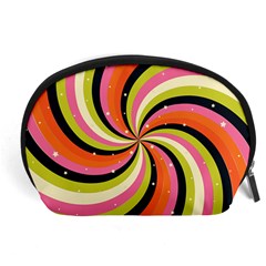 Psychedelic Groovy Orange Accessory Pouch (large) by designsbymallika