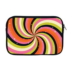 Psychedelic Groovy Orange Apple Macbook Pro 17  Zipper Case by designsbymallika