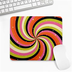 Psychedelic Groovy Orange Large Mousepads by designsbymallika