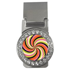 Psychedelic Groovy Orange Money Clips (cz)  by designsbymallika