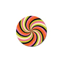 Psychedelic Groovy Orange Golf Ball Marker (10 Pack) by designsbymallika