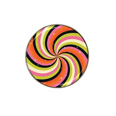 Psychedelic Groovy Orange Hat Clip Ball Marker by designsbymallika