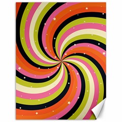 Psychedelic Groovy Orange Canvas 12  X 16  by designsbymallika