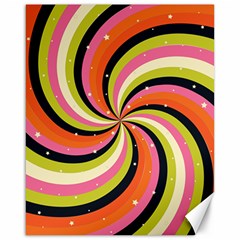 Psychedelic Groovy Orange Canvas 16  X 20  by designsbymallika