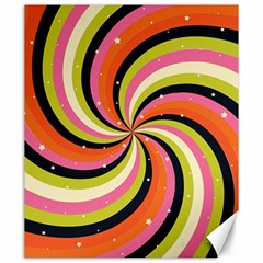 Psychedelic Groovy Orange Canvas 20  X 24  by designsbymallika