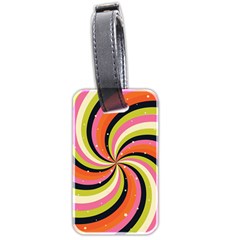 Psychedelic Groovy Orange Luggage Tag (two Sides) by designsbymallika