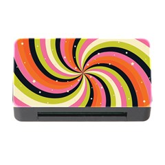 Psychedelic Groovy Orange Memory Card Reader With Cf by designsbymallika