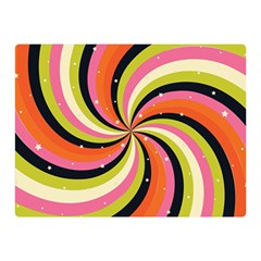 Psychedelic Groovy Orange Double Sided Flano Blanket (mini)  by designsbymallika