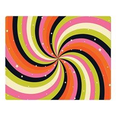 Psychedelic Groovy Orange Double Sided Flano Blanket (large)  by designsbymallika