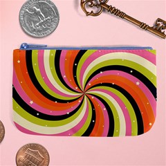 Psychedelic Groovy Orange Large Coin Purse by designsbymallika