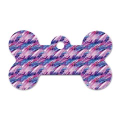 Pink Purple Shade Dog Tag Bone (two Sides) by designsbymallika