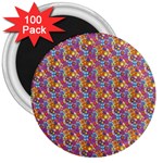 Summer Floral Pattern 3  Magnets (100 pack) Front