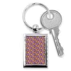 Summer Floral Pattern Key Chain (rectangle) by designsbymallika