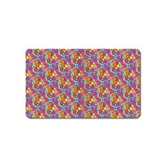 Summer Floral Pattern Magnet (name Card) by designsbymallika