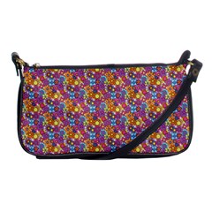 Summer Floral Pattern Shoulder Clutch Bag by designsbymallika