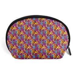 Summer Floral Pattern Accessory Pouch (large) by designsbymallika