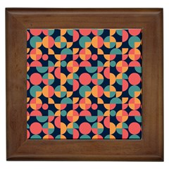 Shapes Pattern Framed Tile by designsbymallika