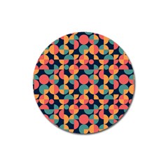 Shapes Pattern Magnet 3  (round) by designsbymallika