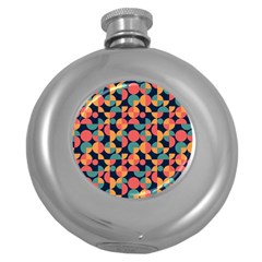 Shapes Pattern Round Hip Flask (5 Oz) by designsbymallika