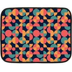 Shapes Pattern Double Sided Fleece Blanket (mini)  by designsbymallika