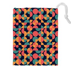 Shapes Pattern Drawstring Pouch (5xl) by designsbymallika