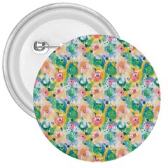 Water Color Floral Pattern 3  Buttons