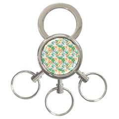 Water Color Floral Pattern 3-ring Key Chain by designsbymallika