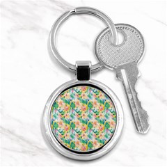 Water Color Floral Pattern Key Chain (round) by designsbymallika