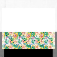 Water Color Floral Pattern Rectangular Jigsaw Puzzl by designsbymallika