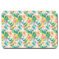 Water Color Floral Pattern Large Doormat  by designsbymallika