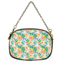 Water Color Floral Pattern Chain Purse (one Side) by designsbymallika