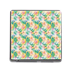 Water Color Floral Pattern Memory Card Reader (square 5 Slot) by designsbymallika